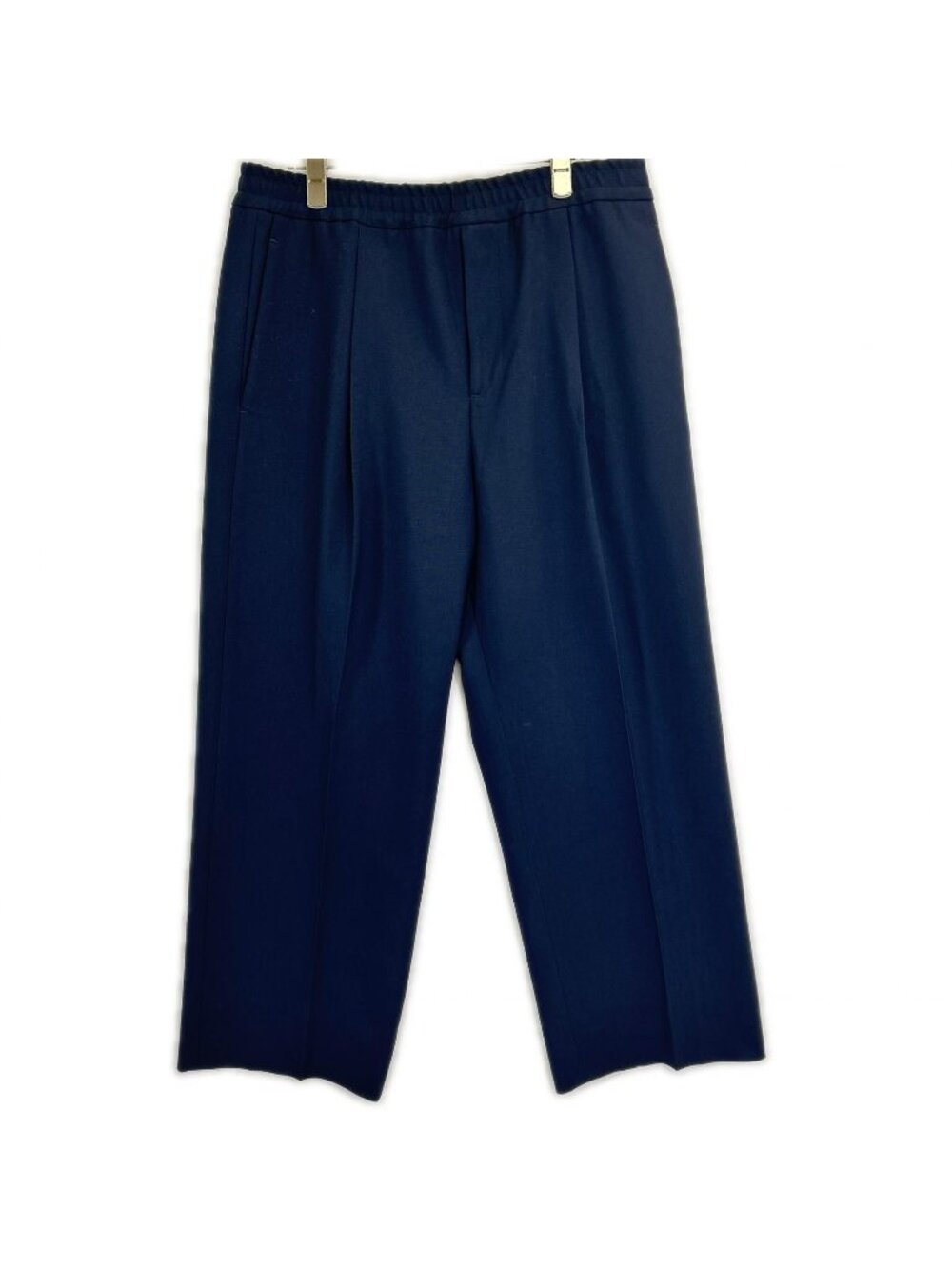Louis Vuitton MF Hlb Navy Wool One Tack Wide Trousers Pants 48